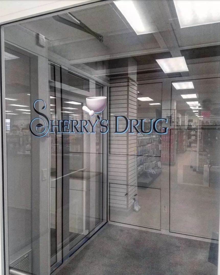 Sherry's Drug, a compounding pharmacy in Edmond, Oklahoma - the window to Sherry's Drug laboratory.